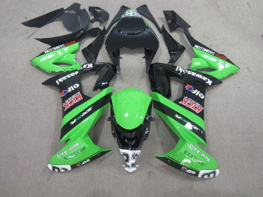 Cheapest 2008-2010 Black Green Kawasaki ZX10R Bike Fairings