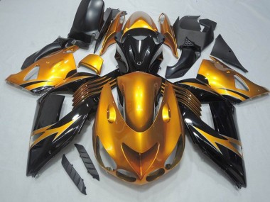 Cheapest 2006-2011 Black Gold Kawasaki ZX14R ZZR1400 Motorcycle Bodywork