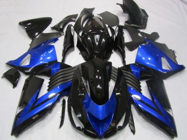 Cheapest 2006-2011 Black Blue Kawasaki ZX14R ZZR1400 Moto Fairings