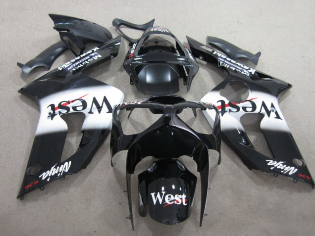 Cheapest 2003-2004 Black West Ninja 636 Kawasaki ZX6R Motorcylce Fairings
