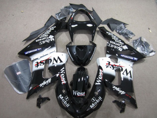 Cheapest 2005-2006 Black West Mobil Ninja 636 Kawasaki ZX6R Motorbike Fairings