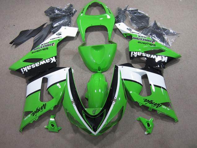 Cheapest 2005-2006 Green White Black Ninja 636 Kawasaki ZX6R Bike Fairings Cheapest 2005-2006 Green White Black Ninja 636 Kawasaki ZX6R Bike Fairings