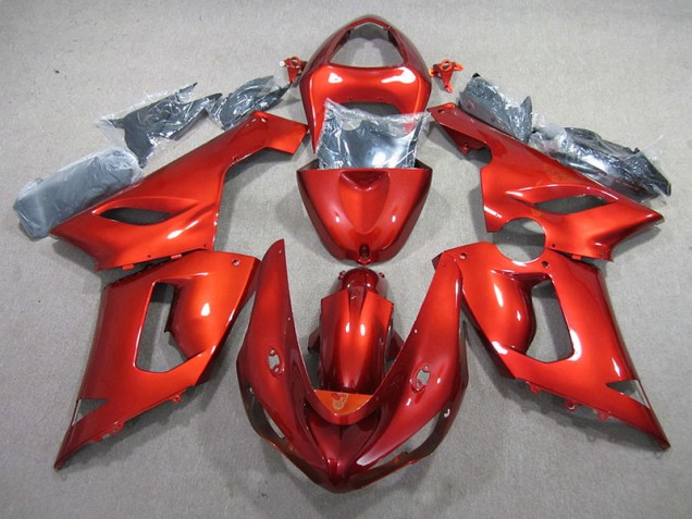 Cheapest 2005-2006 Orange Kawasaki ZX6R Motor Fairings