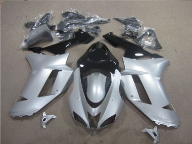 Cheapest 2007-2008 Silver Black Kawasaki ZX6R Motor Fairings