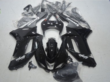 Cheapest 2007-2008 Black White Ninja Kawasaki ZX6R Bike Fairings
