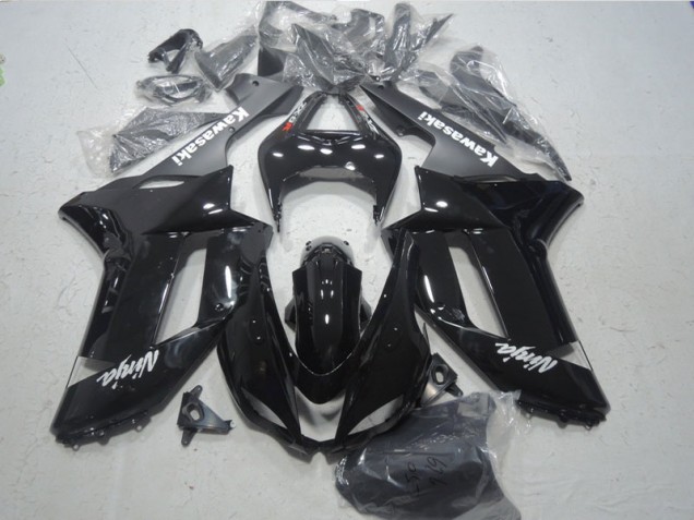 Cheapest 2007-2008 Black White Ninja Kawasaki ZX6R Bike Fairings
