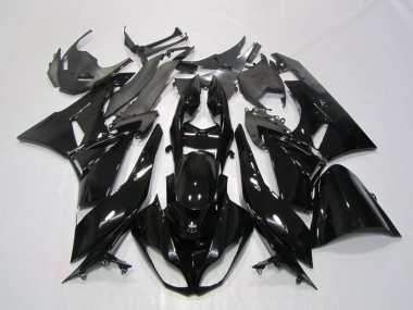 Cheapest 2009-2012 Black Kawasaki ZX6R Motorcycle Fairings
