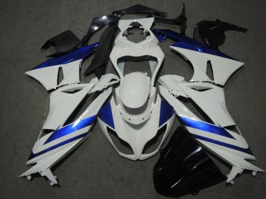 Cheapest 2009-2012 White Blue Kawasaki ZX6R Motorbike Fairings