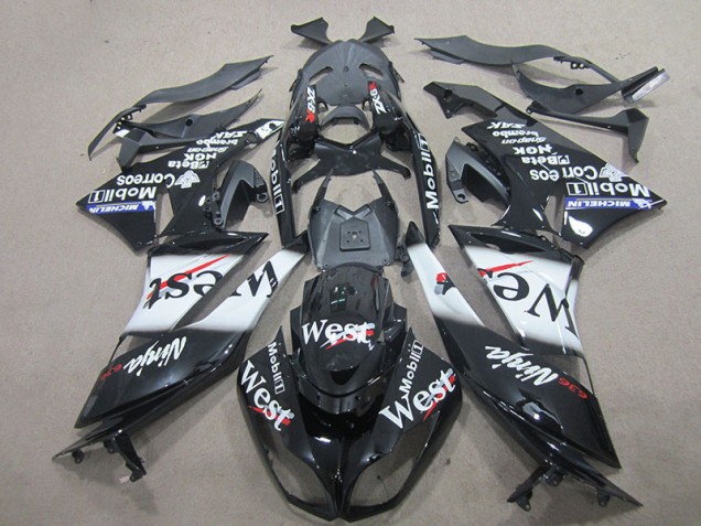 Cheapest 2009-2012 Black West Kawasaki ZX6R Motorcycle Fairing Kits