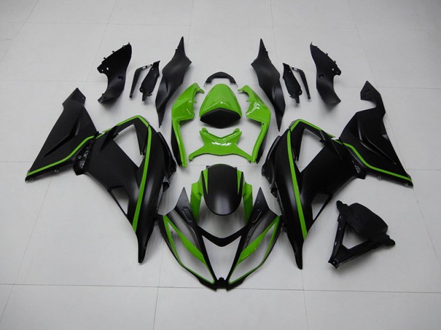 Cheapest 2013-2018 Black Green Kawasaki ZX6R Replacement Motorcycle Fairings