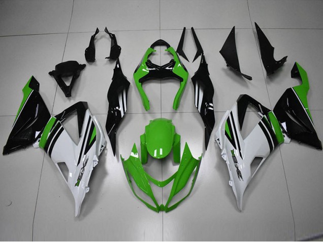 Cheapest 2013-2018 Black Green White Kawasaki ZX6R Bike Fairing Kit