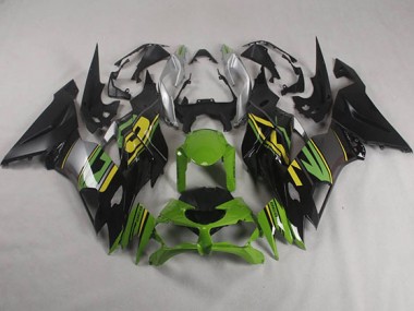 Cheapest 2019-2023 Black Green Kawasaki ZX6R Motorcyle Fairings