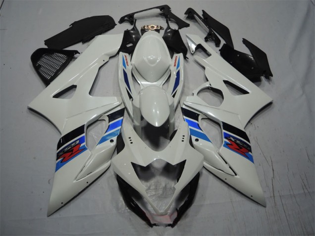 Cheapest 2005-2006 White Blue Suzuki GSXR1000 Motorcycle Fairing Kits