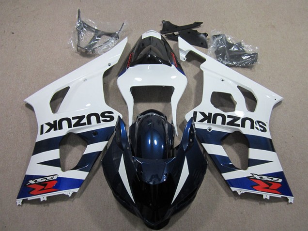 Cheapest 2003-2004 White Blue Black Decal Suzuki GSXR1000 Bike Fairings