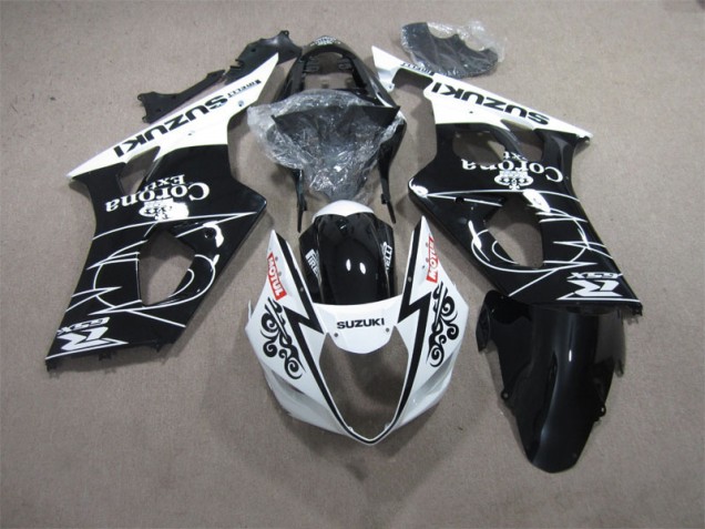 Cheapest 2003-2004 Black White Corona Extra Motul Suzuki GSXR1000 Motorcycle Fairings Kits