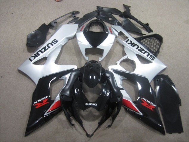 Cheapest 2005-2006 Black White Suzuki GSXR1000 Motorcycle Replacement Fairings