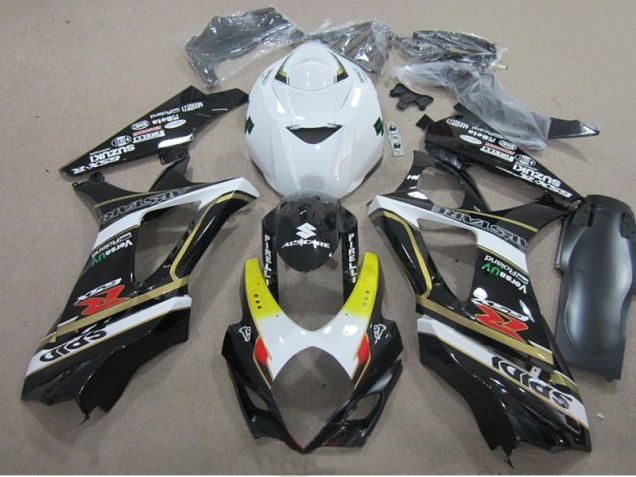 Cheapest 2007-2008 Black White Suzuki GSXR1000 Motorcylce Fairings