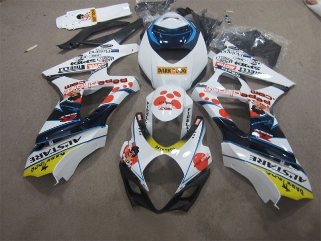 Cheapest 2007-2008 White Blue Dark Dog Suzuki GSXR1000 Bike Fairing