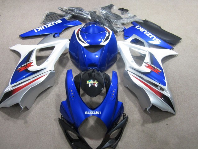 Cheapest 2007-2008 Blue White Suzuki GSXR1000 Motor Bike Fairings