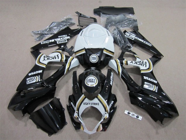 Cheapest 2007-2008 Black Lucky Strike White Motul Suzuki GSXR1000 Bike Fairing Kit