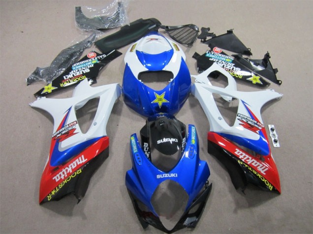Cheapest 2007-2008 Blue White Rockstar Suzuki GSXR1000 Motorcycle Bodywork