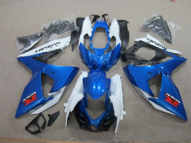 Cheapest 2009-2016 Blue White Suzuki GSXR1000 Motorcycle Fairings