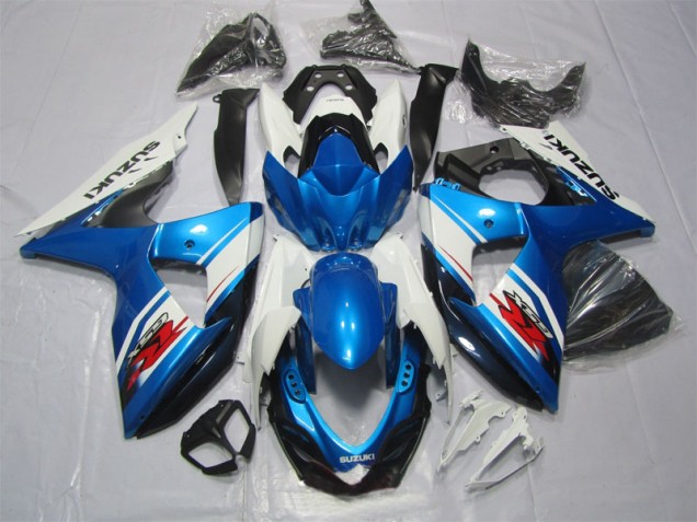 Cheapest 2009-2016 Blue White Suzuki GSXR1000 Replacement Motorcycle Fairings
