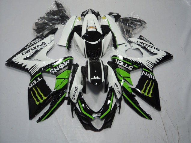 Cheapest 2009-2016 Black White Green Monster Pizzoli Suzuki GSXR1000 Moto Fairings