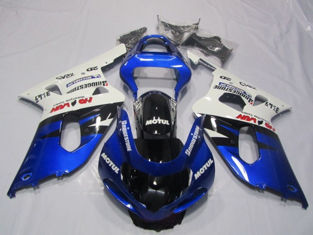 Cheapest 2001-2003 Blue White Motul Suzuki GSXR600 Motorcyle Fairings