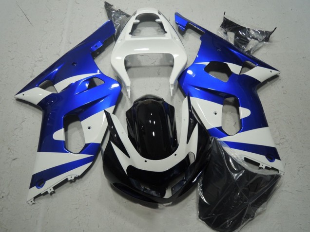 Cheapest 2001-2003 White Blue Suzuki GSXR600 Motorcycle Fairing Kit