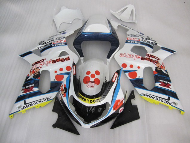 Cheapest 2001-2003 White Blue Dark Dog Suzuki GSXR600 Bike Fairings