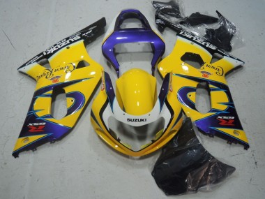 Cheapest 2001-2003 Yellow Purple Suzuki GSXR600 Motorbike Fairing Kits