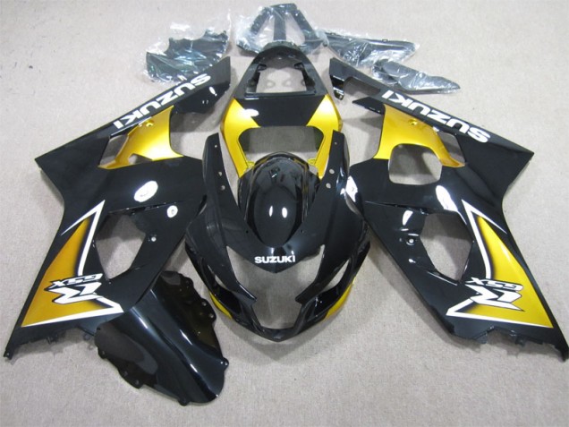 Cheapest 2004-2005 Black Yellow Suzuki GSXR600 Motorcycle Replacement Fairings
