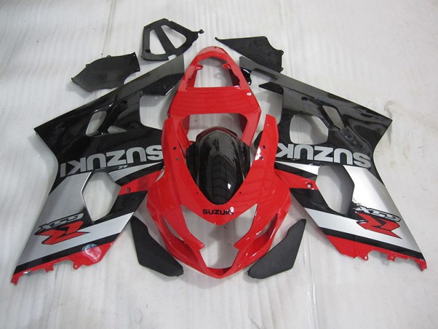 Cheapest 2004-2005 Red Black Silver Suzuki GSXR600 Motorcyle Fairings
