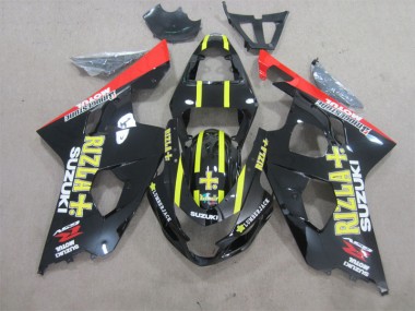 Cheapest 2004-2005 Black Yellow Rizla Suzuki GSXR600 Motorcycle Fairings Kit