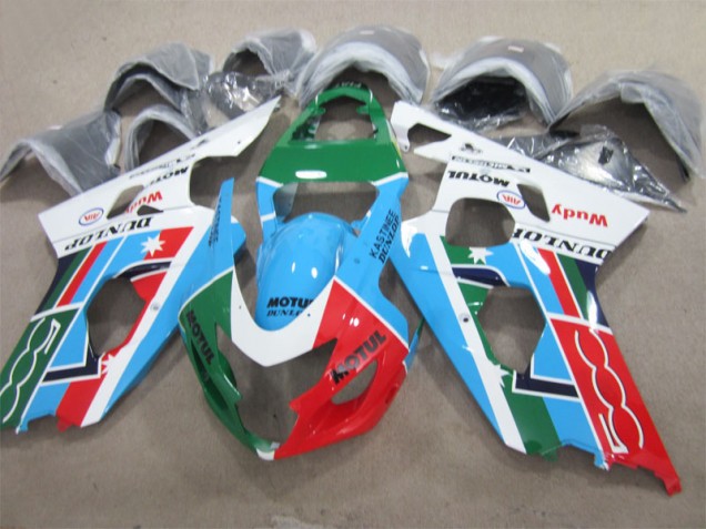 Cheapest 2004-2005 Blue Green Red Motul Suzuki GSXR600 Motorcycle Fairing