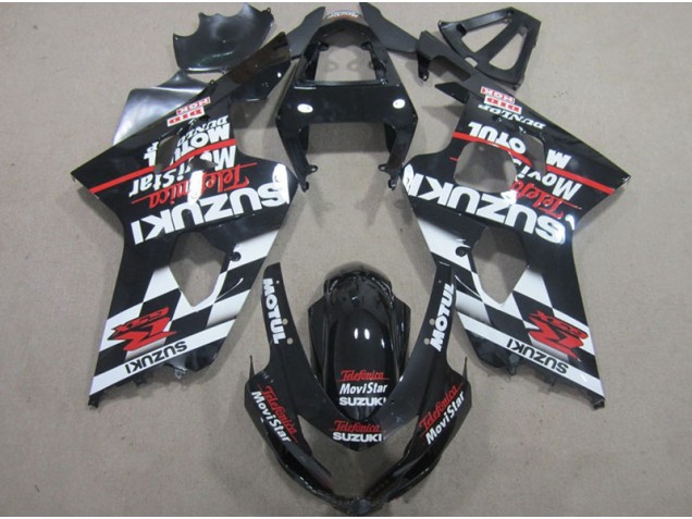 Cheapest 2004-2005 Black Red Telefumia Movistar Suzuki GSXR600 Motorbike Fairing