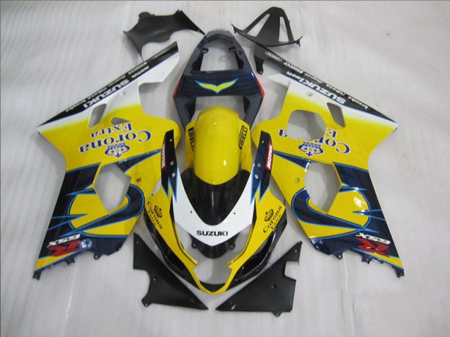 Cheapest 2004-2005 Yellow Blue Corona Extra Suzuki GSXR600 Bike Fairing