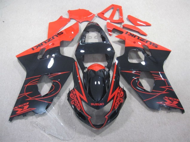 Cheapest 2004-2005 Black Red Suzuki GSXR600 Bike Fairings