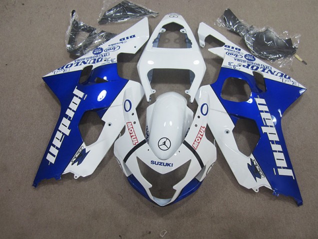 Cheapest 2004-2005 White Blue Motul Suzuki GSXR600 Motorbike Fairing