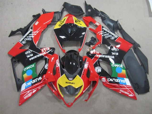 Cheapest 2006-2007 Black Red Yellow Jomo Suzuki GSXR600 Bike Fairings