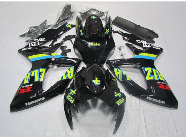 Cheapest 2006-2007 Black Yellow Rizla Suzuki GSXR600 Moto Fairings