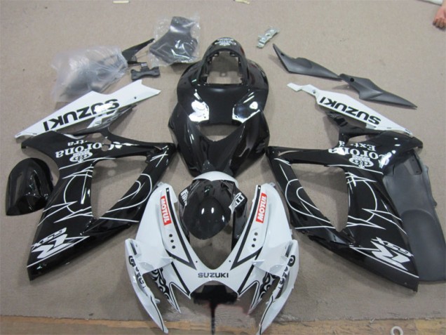 Cheapest 2006-2007 Black White Corona Extra Motul Suzuki GSXR600 Motorcycle Fairings