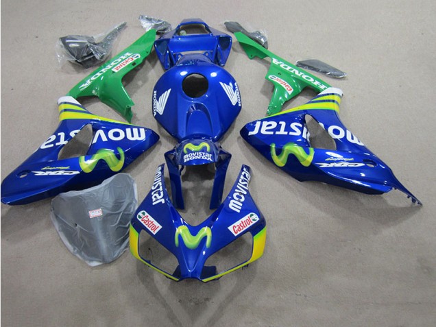 Cheapest 2006-2007 Blue Movistar Castrol Suzuki GSXR600 Motorcycle Fairing Kit
