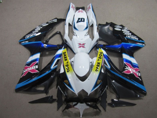 Cheapest 2008-2010 White Dark Dog 07 Suzuki GSXR600 Motorcycle Replacement Fairings