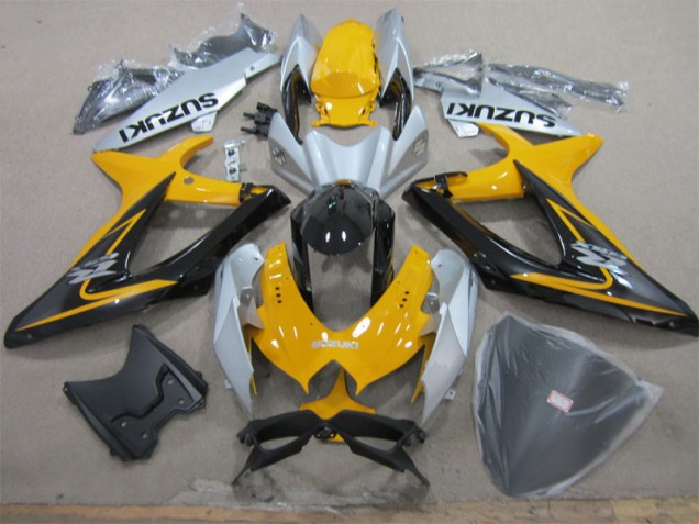 Cheapest 2008-2010 Yellow White Black Suzuki GSXR600 Motorcycle Fairing Kits