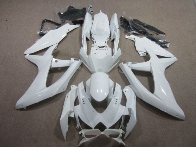 Cheapest 2008-2010 White Suzuki GSXR600 Motorcycle Fairing Kit
