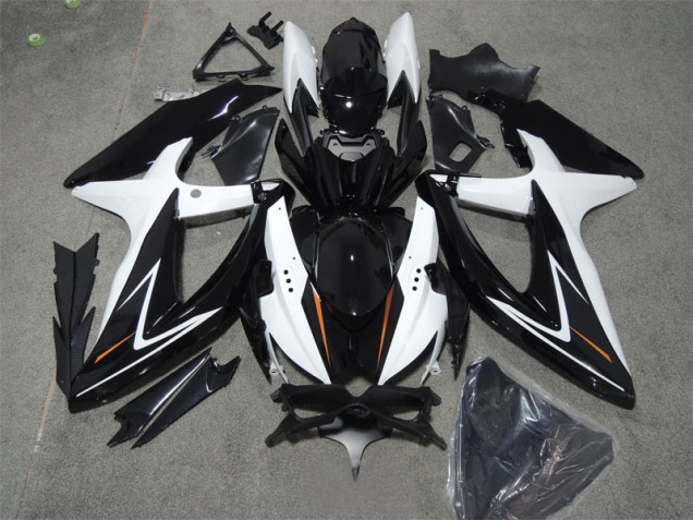 Cheapest 2008-2010 Black White Suzuki GSXR600 Bike Fairings