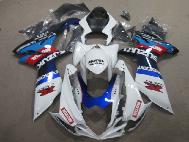 Cheapest 2011-2021 White Blue Motul Suzuki GSXR600 Moto Fairings