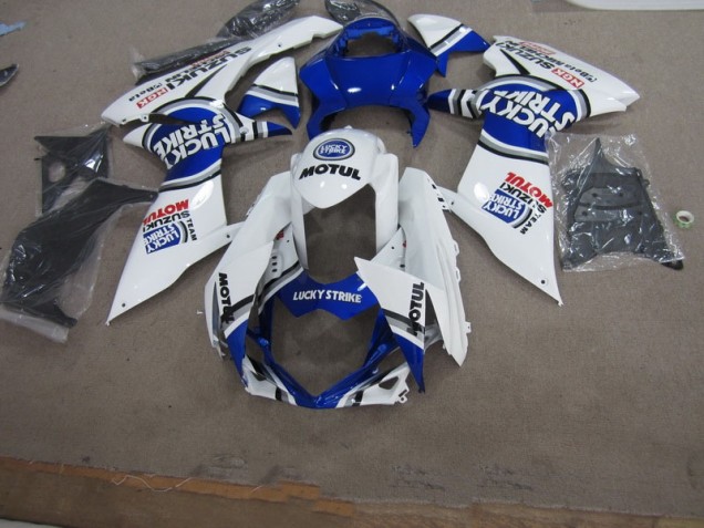 Cheapest 2011-2021 Blue White Lucky Strike Motul Suzuki GSXR600 Motorcycle Fairings Kit